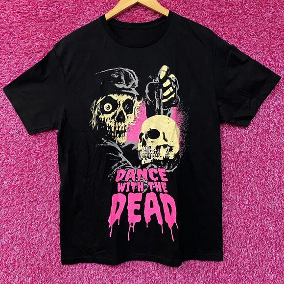 Dance With The Dead Dark Synthwave Band T-Shirt Large - Picture 1 of 4